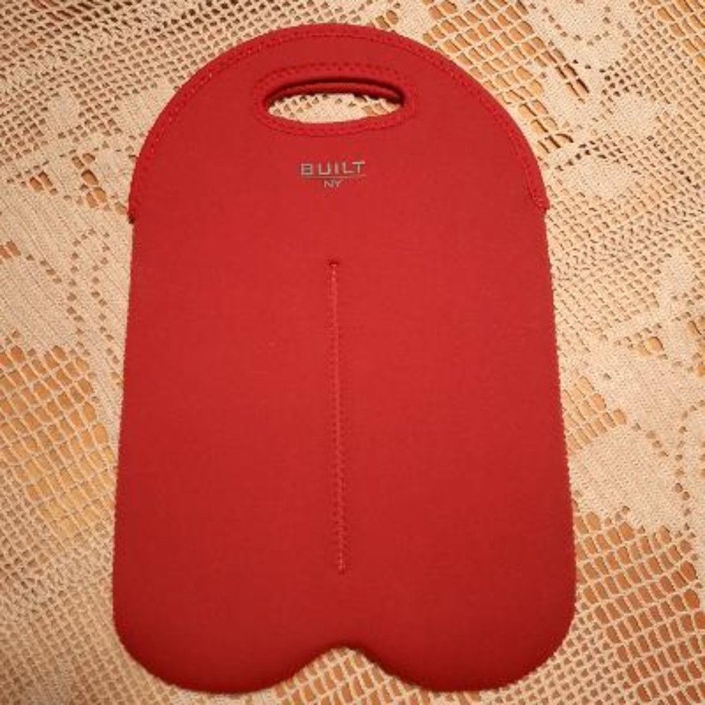 BUILT NY Neoprene Double Wine Bottle Carrier Red